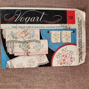 950s Vogart Uncut #230 Vintage Embroidery Motif